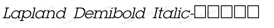 Lapland Demibold Italic字体转换